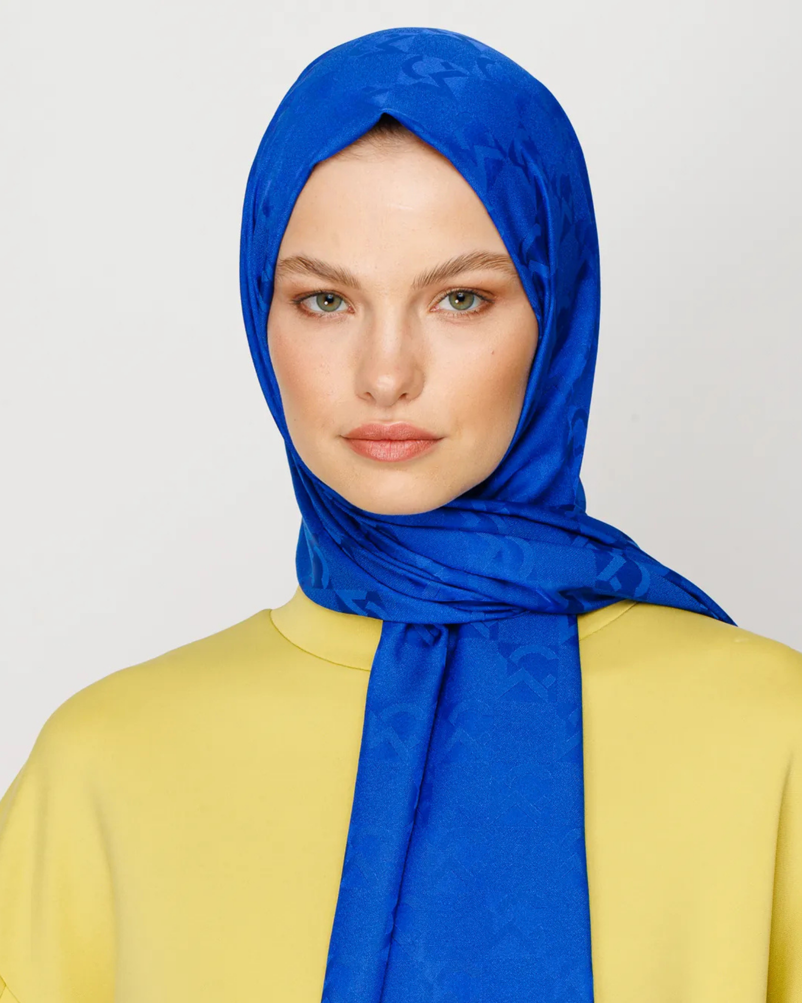 Saks Mavi MC Desen Jakar Şal