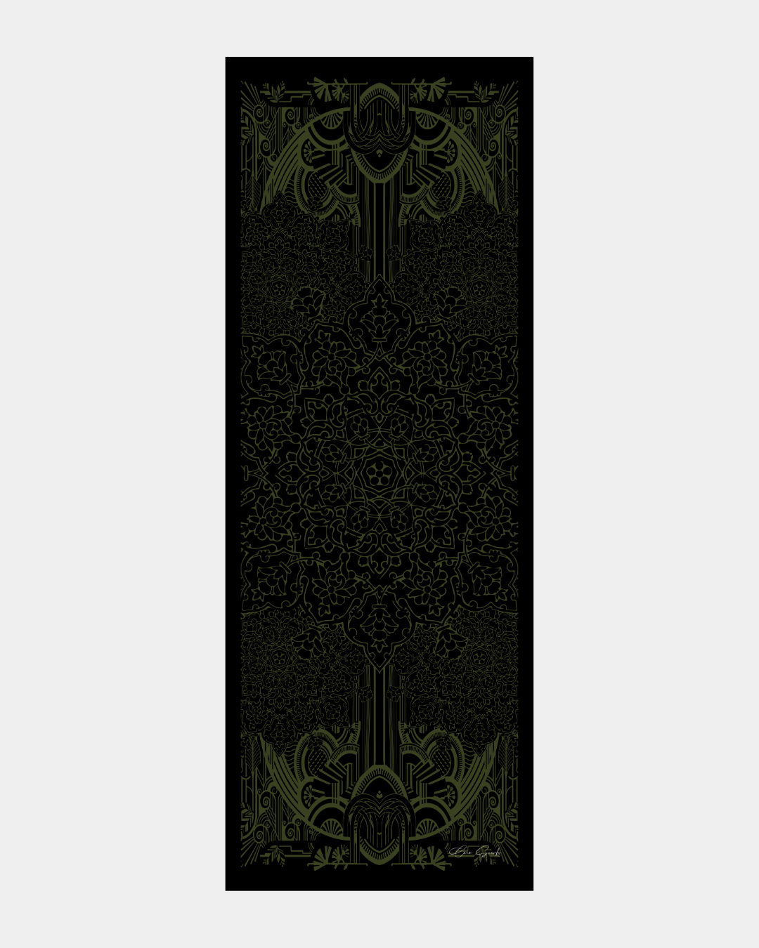 Siyah & Zeytin Harem Rüyası Desen Şal