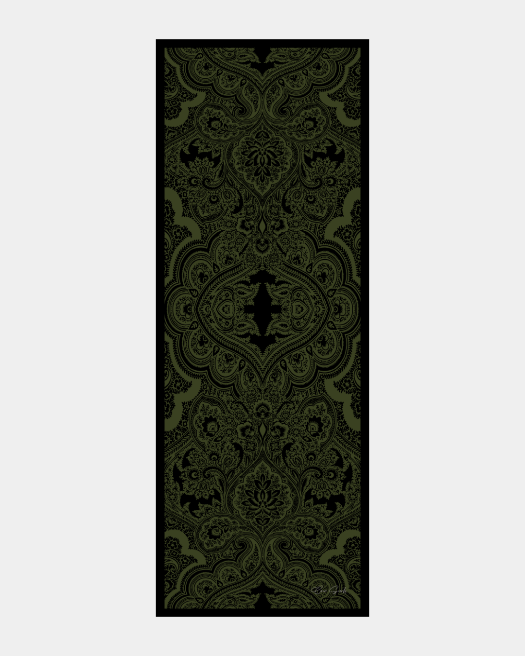 Siyah & Zeytin Sultani Desen Şal