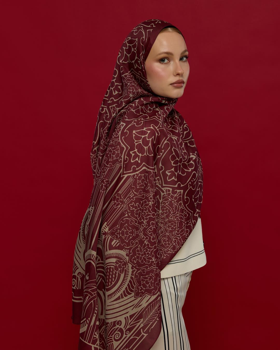 Tarçın Kabuk & İnci Taşı Harem Rüyası Desen Şal