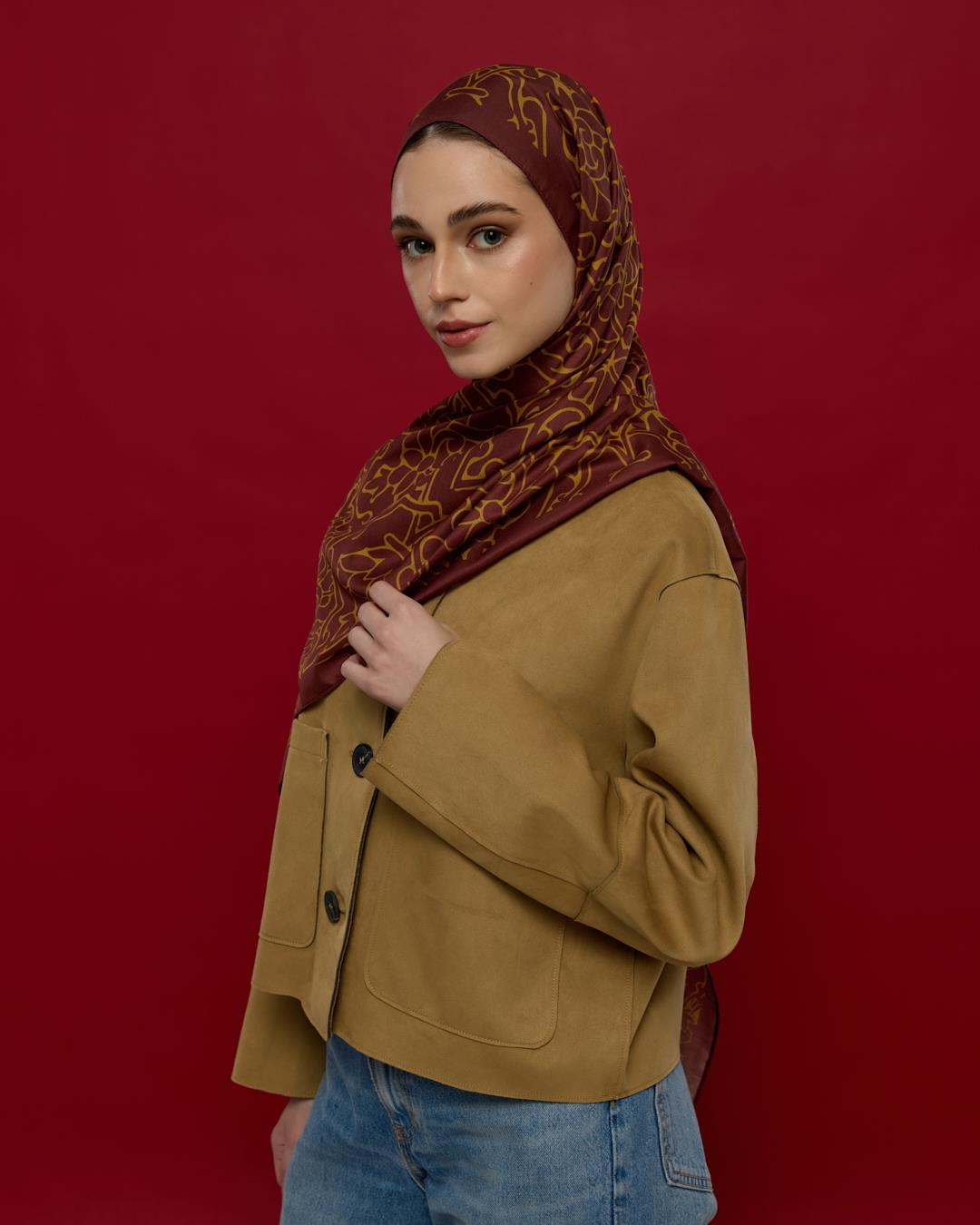 Tarçın Rüzgarı & Saf Altın Harem Rüyası Desen Şal