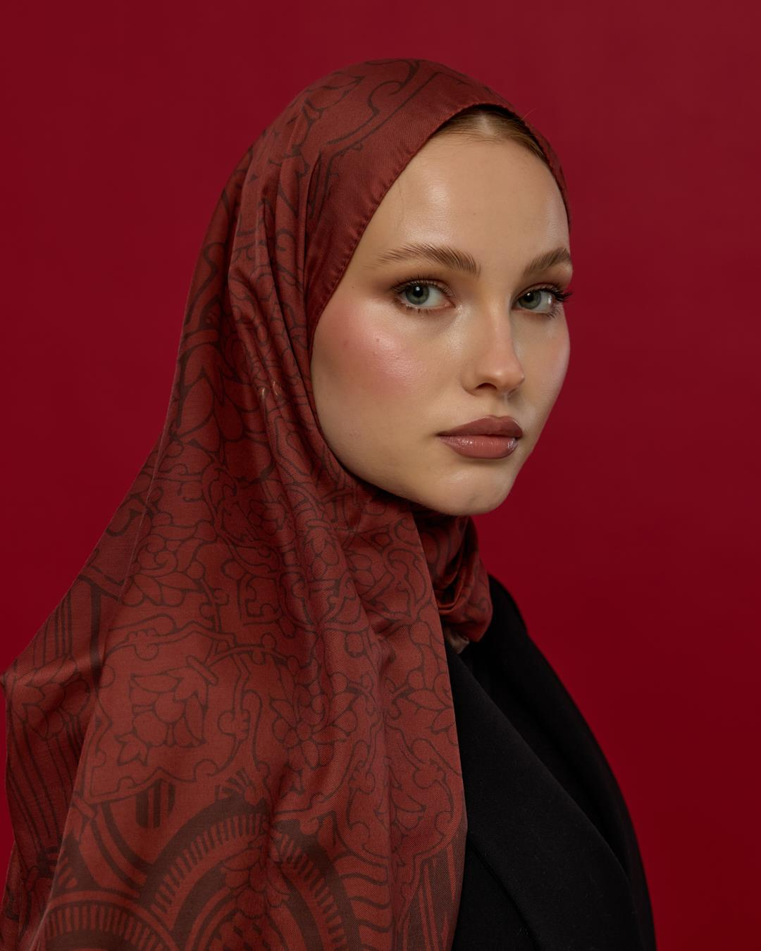 Tuzlu Karamel & Kestane Kabuğu Harem Rüyası Desen Şal