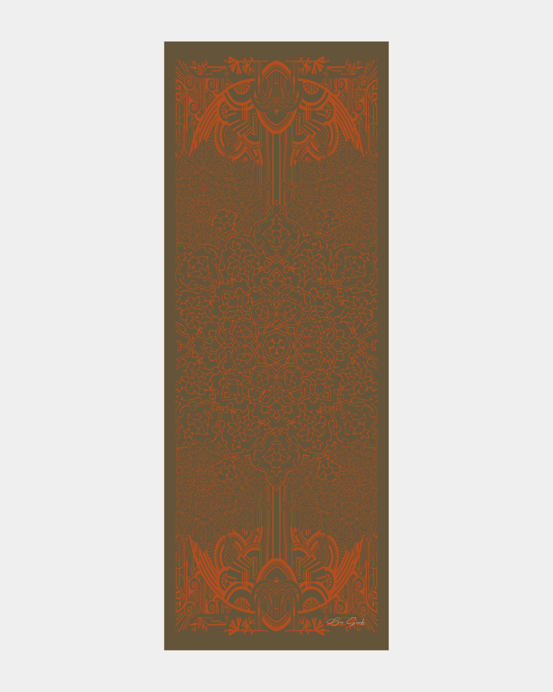 Zeytin Kabuğu & Tarçın Işıltısı Harem Rüyası Desen Şal