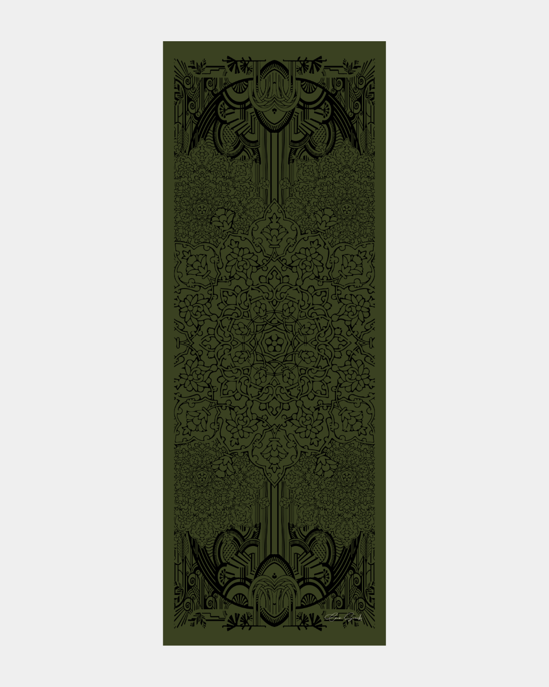 Zeytin & Siyah Harem Rüyası Desen Şal