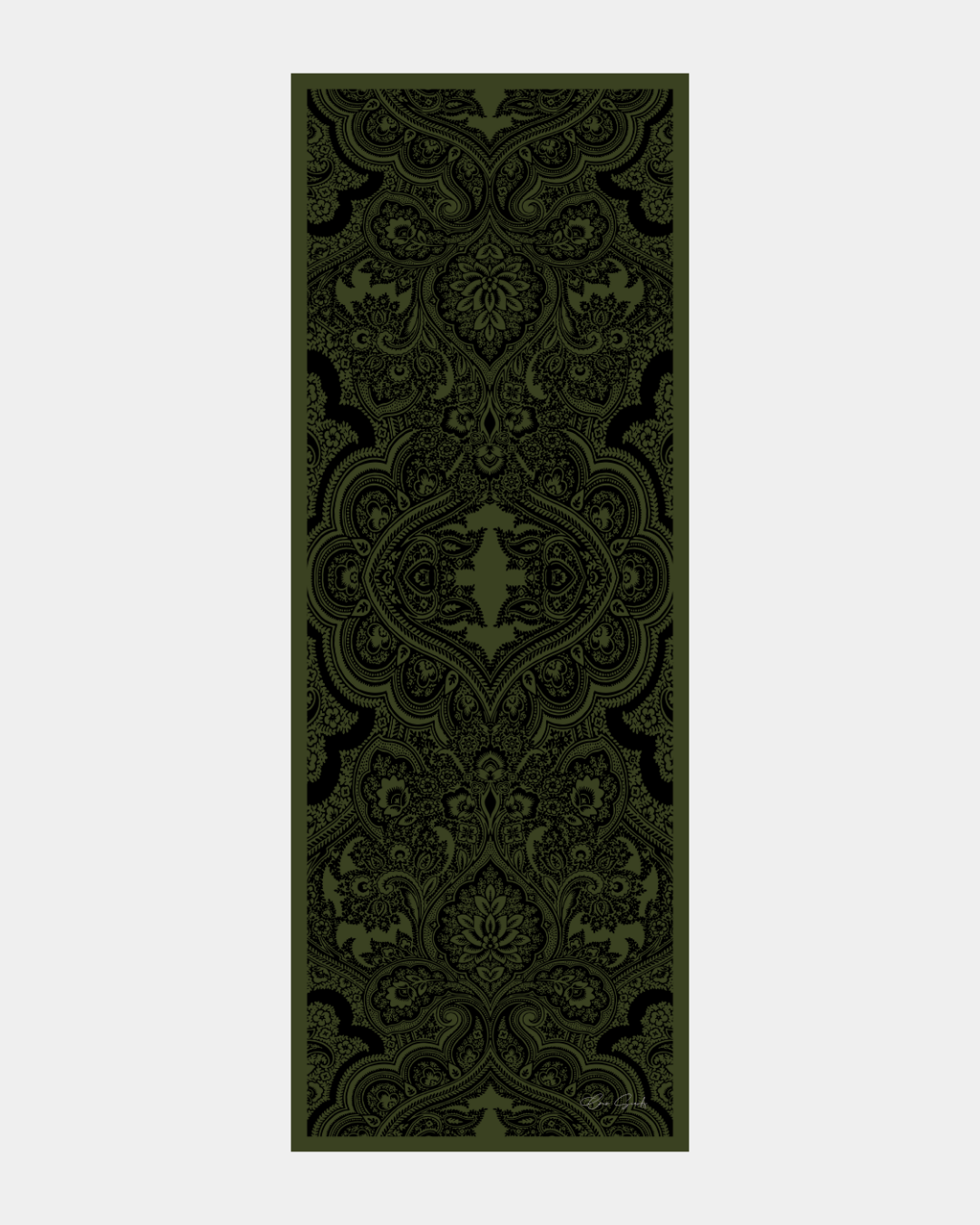 Zeytin & Siyah Sultani Desen Şal