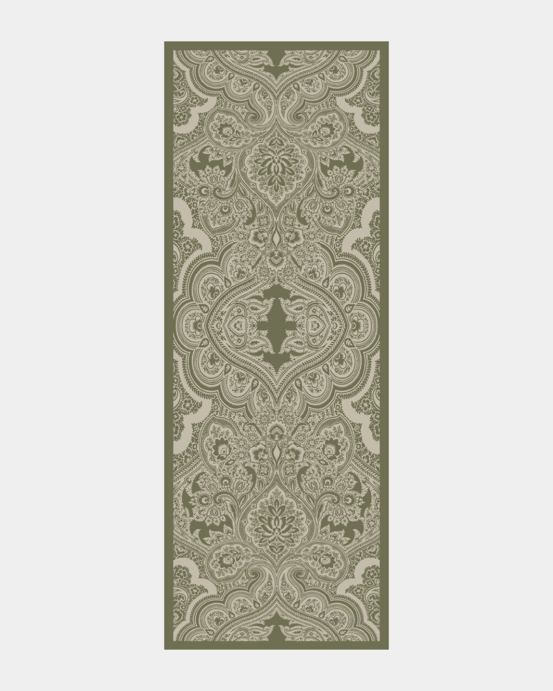 Zeytin Yeşili & Badem Kremi Sultani Desen Şal