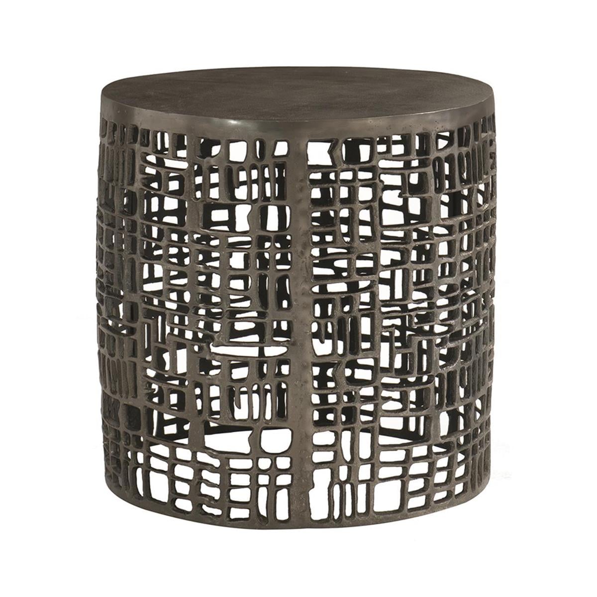Bernhardt Aaron Sculptural Metal Side Table