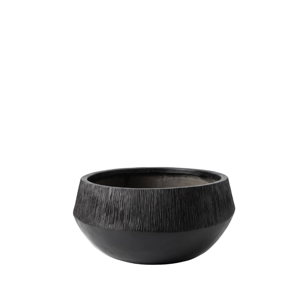 Atlantis Coupe Saksı (67)-Oval Metalic-Black