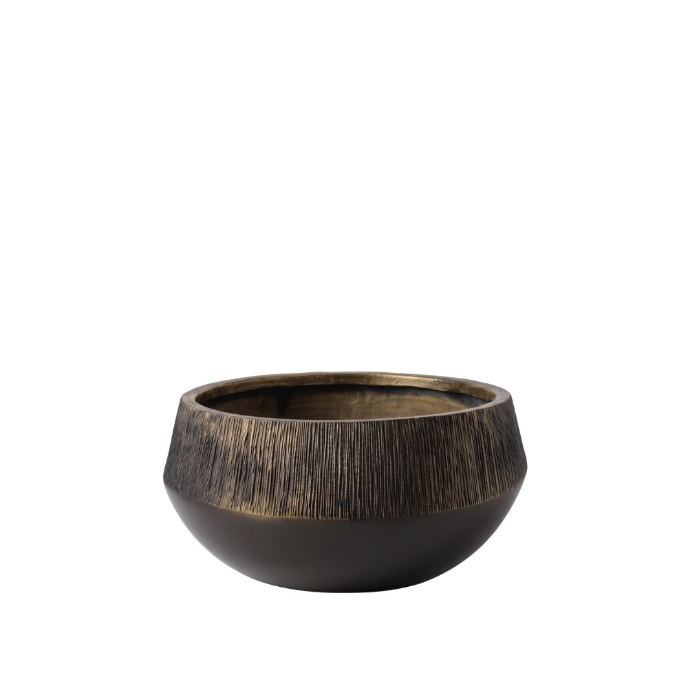 Atlantis Coupe Saksı (67)-Oval Metalic-Bronze