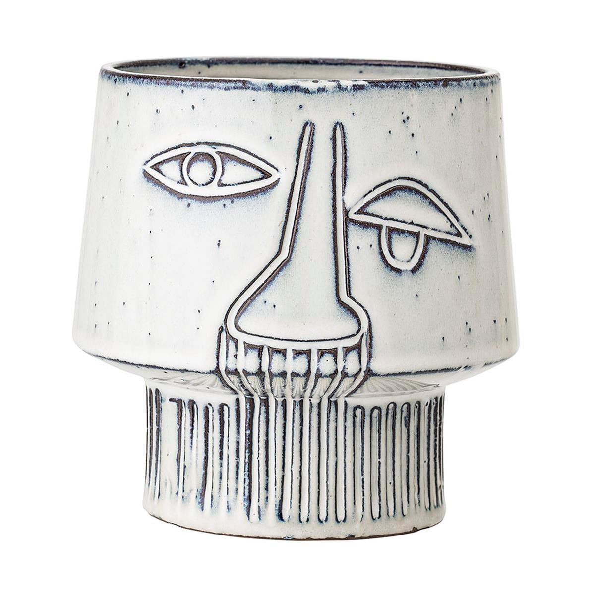 Bloomingville Grey Ceramic Flowerpot
