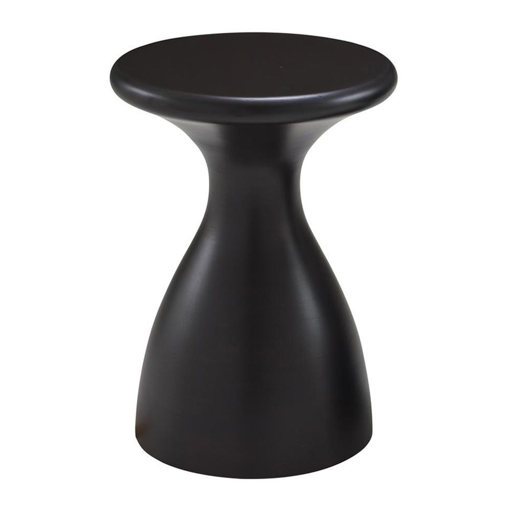 Bottle Tabure-Black Stained Solid Mango Wood