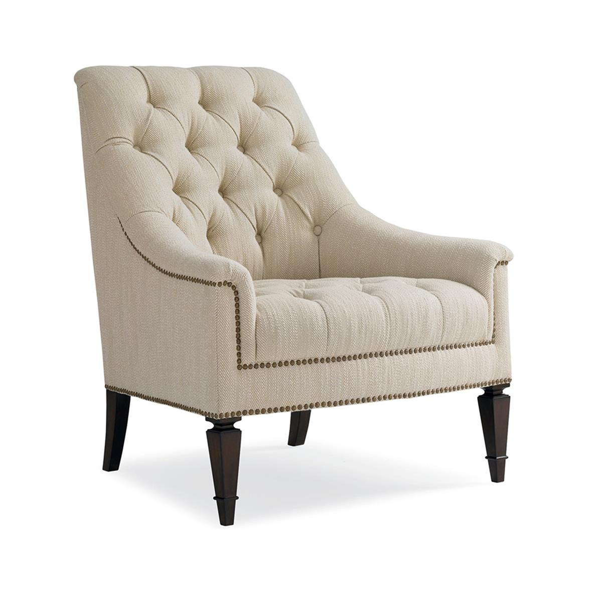 Classic Elegance Tufted Tekli Koltuk-Finish Chestnut