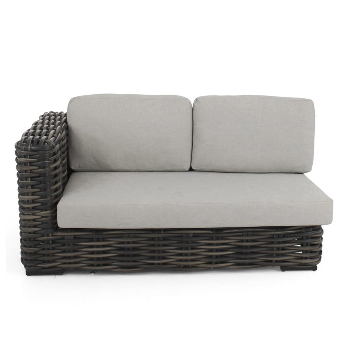 Element XL Loveseat Sağ Modül-Pipe Black Wash-Kumaş Gracebay Pebble (164)