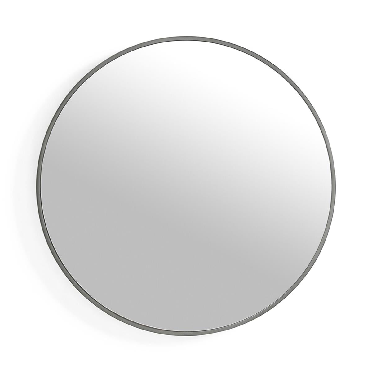 Emery Yuvarlak Ayna-(Pewter)