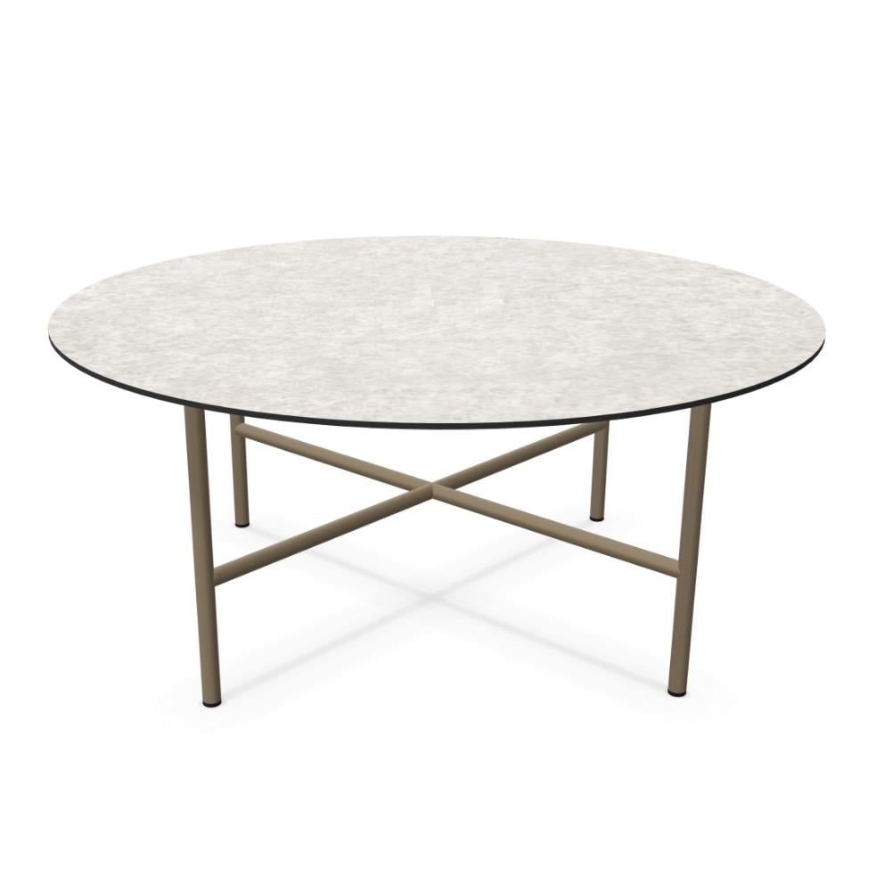 Grada Orta Sehpa (70)-Frame Bronze (110)-Top Silver Quarzite (320)-(Outdoor)