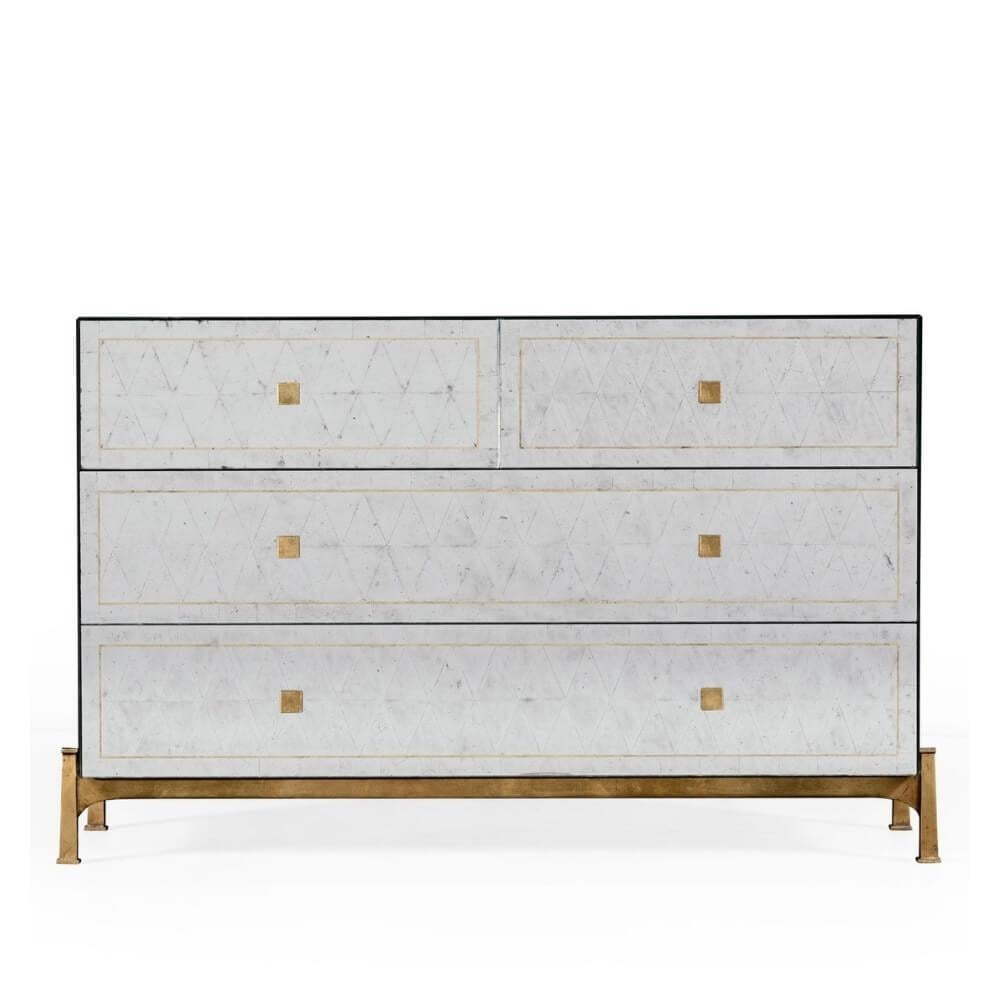 Jonathan Charles Jc Modern Luxe Silver Şifonyer