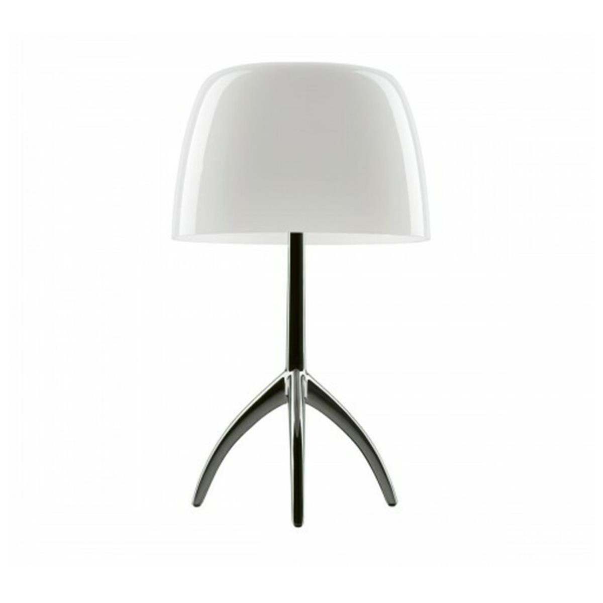 Lumiere Grande Masa Lambası - with Dimmer - Polished Aluminium/Bianco Caldo – 26xh45 cm