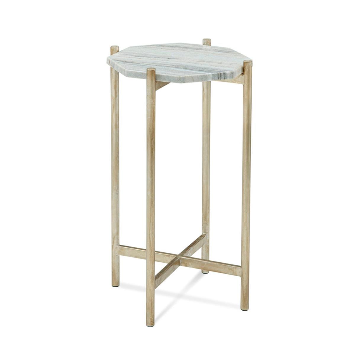 Bassett Mirror Mixson Hexagonal Silver Side Table