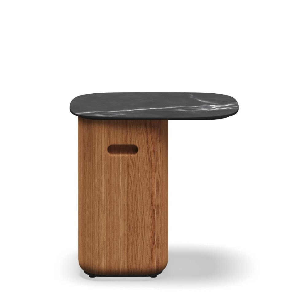 Omada Yan Sehpa - Teak - Nero Ceramic
