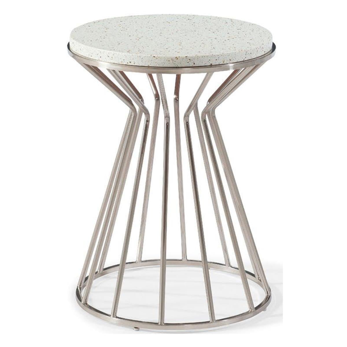 Klaussner Simply Urban White Round Side Table