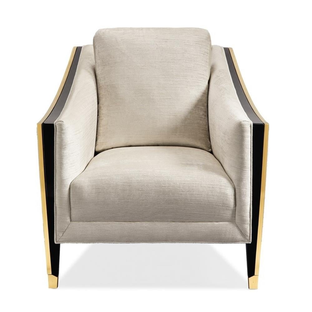 The Couturier Tekli Koltuk-Finish Laque Noire-Signature Brass