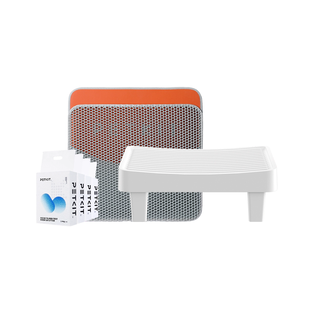 Petkit Erken Teşhis Karışık Kedi Kumu, Pekit Akıllı Kedi Tuvaleti Basamağı ve Petkit Kedi Tuvaleti Paspası Aksesuar Paketi