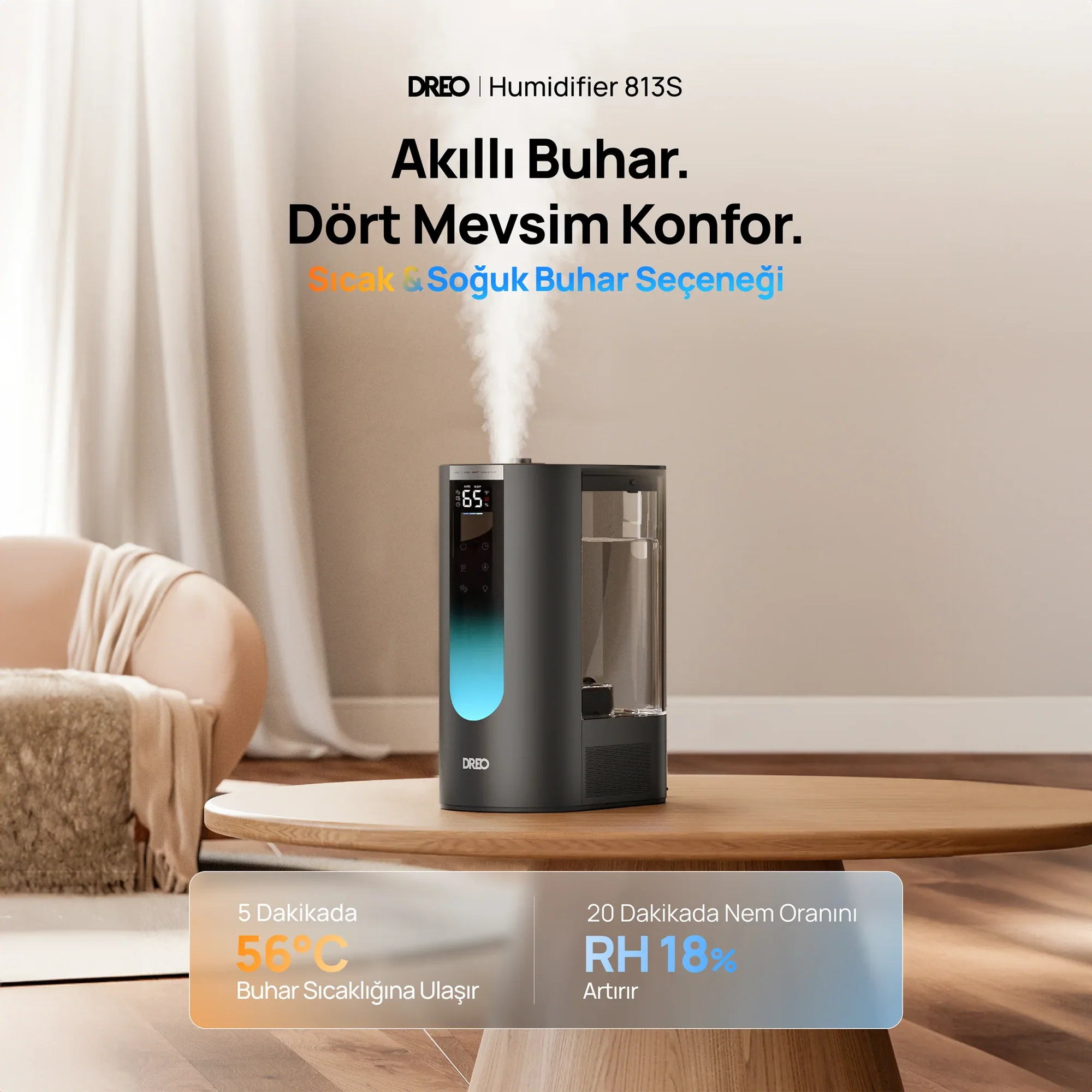DREO 813S Akıllı Ultrasonik Hava Nemlendirici