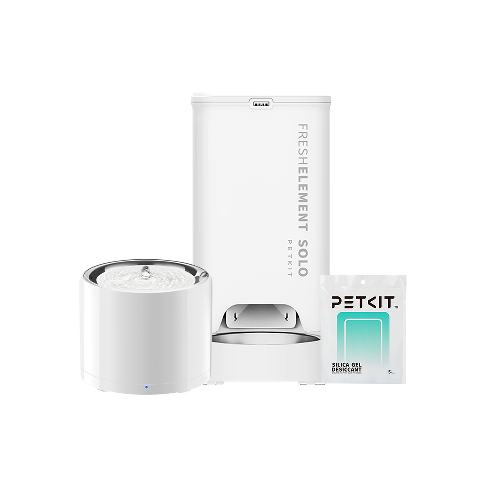 Fresh Element Solo Akıllı Mama Kabı Ve Eversweet 3 Pro (UVC) Su Pınarı Paketi