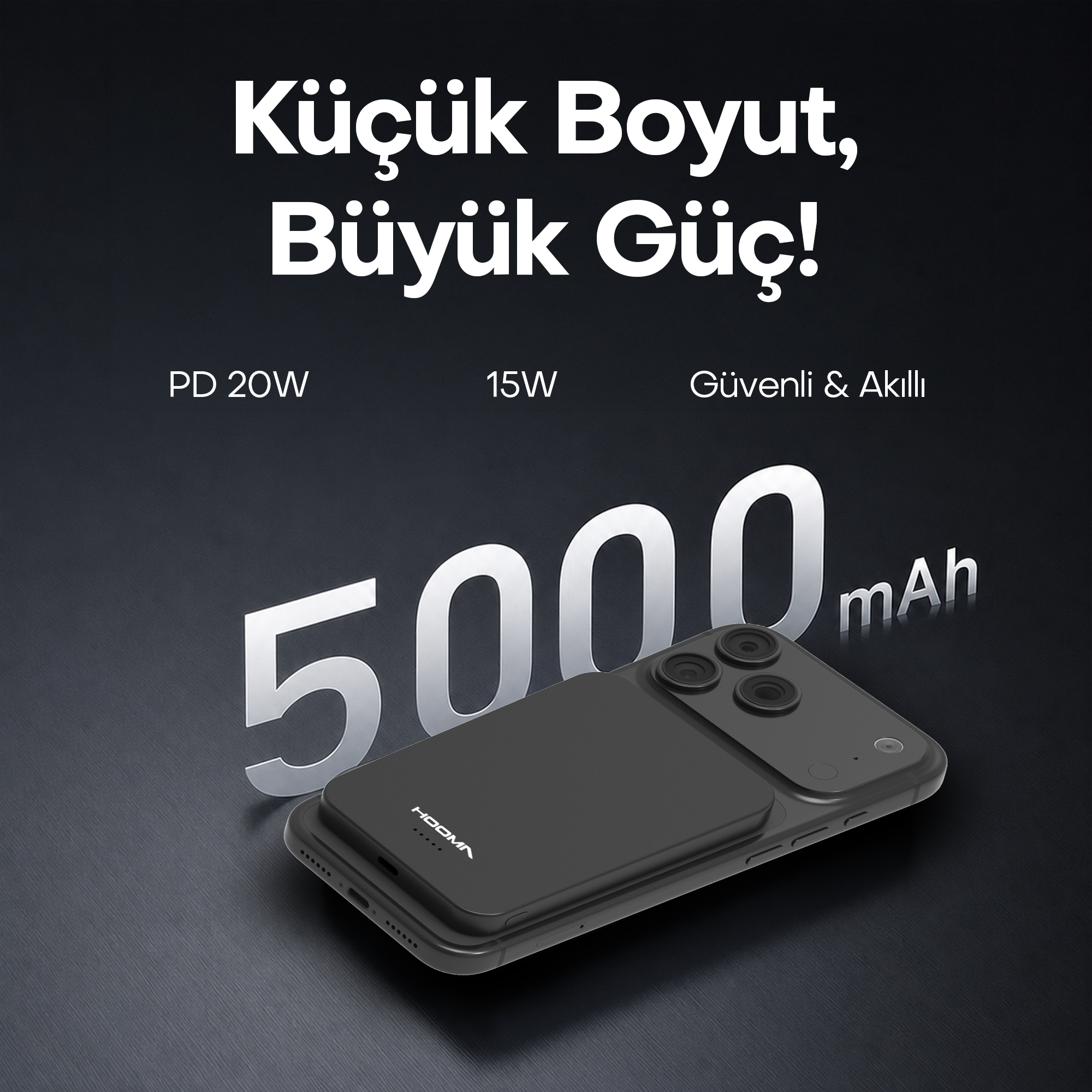 Hooma Magpulse 5 Slim 5000 mAh Powerbank Turuncu