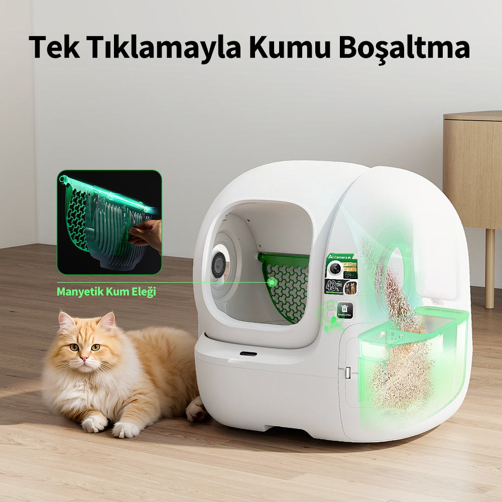 Petkit Purobot Max Pro 2 Akıllı Kedi Tuvaleti