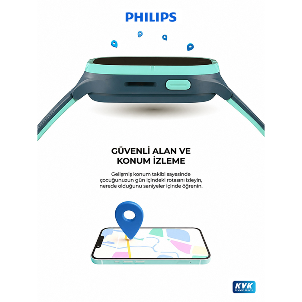 Philips W200A Akıllı Çocuk Saati Yeşil