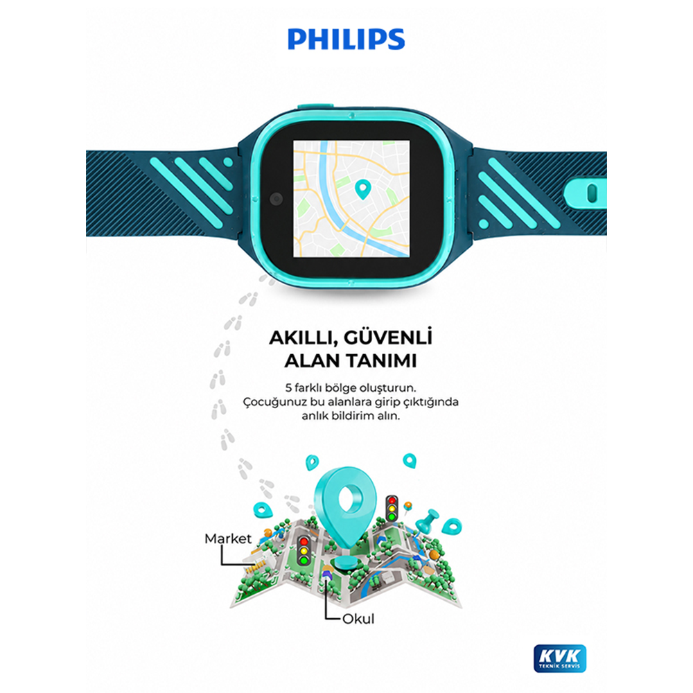 Philips W200A Akıllı Çocuk Saati Yeşil