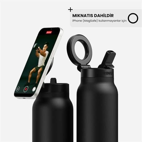 Ringo Pro Pipetli, Telefon Tutuculu Termal Çelik Matara