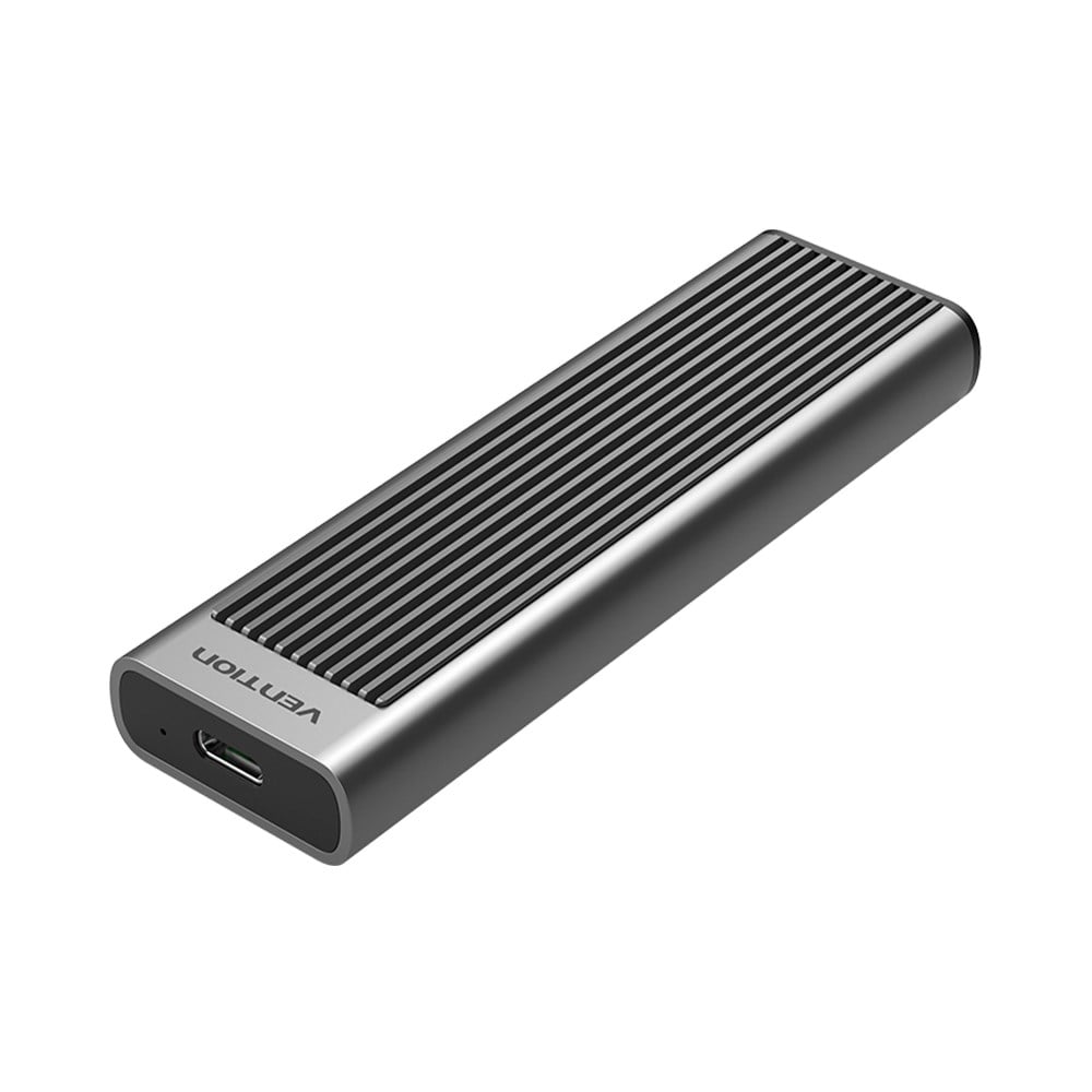 Vention M.2 NVMe SSD Kutusu Alüminyum Alaşım 10 Gbps USB 3,1 Gen 2 Type-C Soğutuculu Gri - KPK