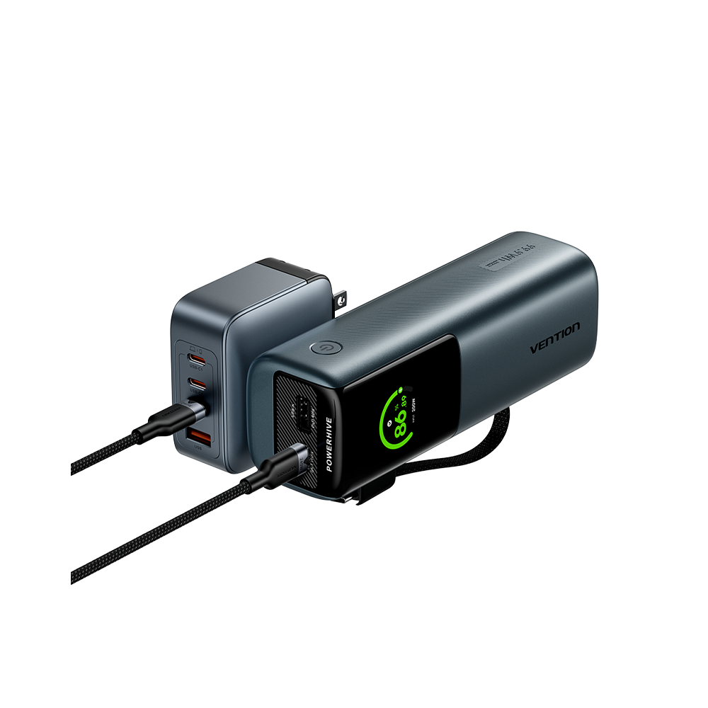 Vention Powerhive 200W 27000mAh TFT Renkli Ekranlı Hızlı Power Bank - FKG