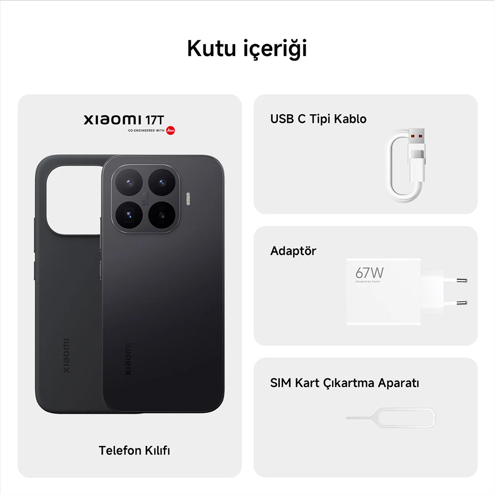 Xiaomi 17T Siyah 12GB 256GB