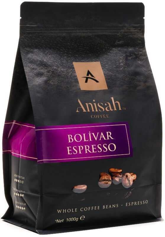 ANİŞAH ESPRESSO BOLIVAR KOYU KAVRULMUŞ ÇEKİRDEK 1000 Gr - ANISAH COFFEE