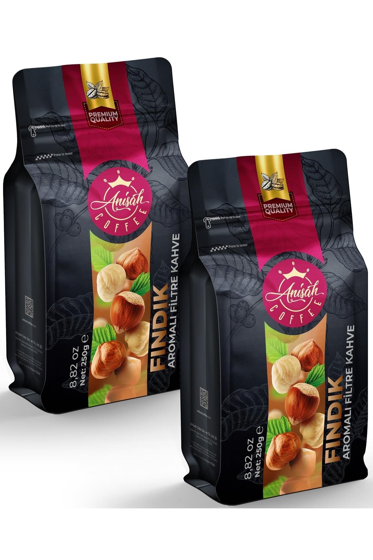 Anişah Fındık Aromalı Filtre Kahve 2 X 250 Gr 2'li Set - ANISAH COFFEE
