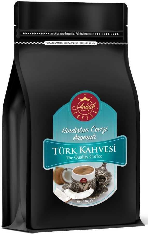ANİŞAH HİNDİSTAN CEVİZİ AROMALI TÜRK KAHVESİ 250 GR - ANISAH COFFEE