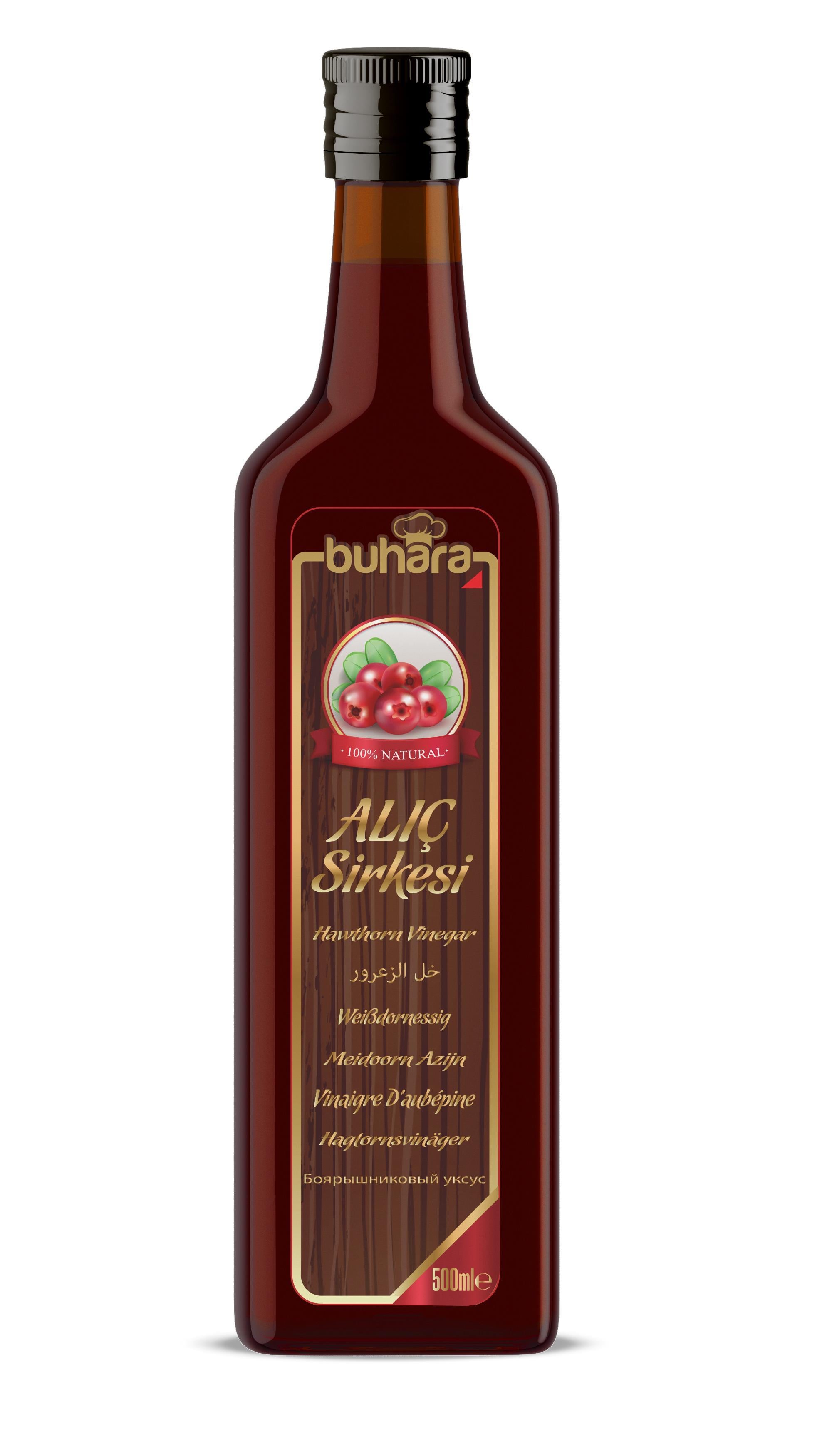 BUHARA 100% DOĞAL ALIÇ SİRKESİ CAM ŞİŞE 500 ML - BUHARA