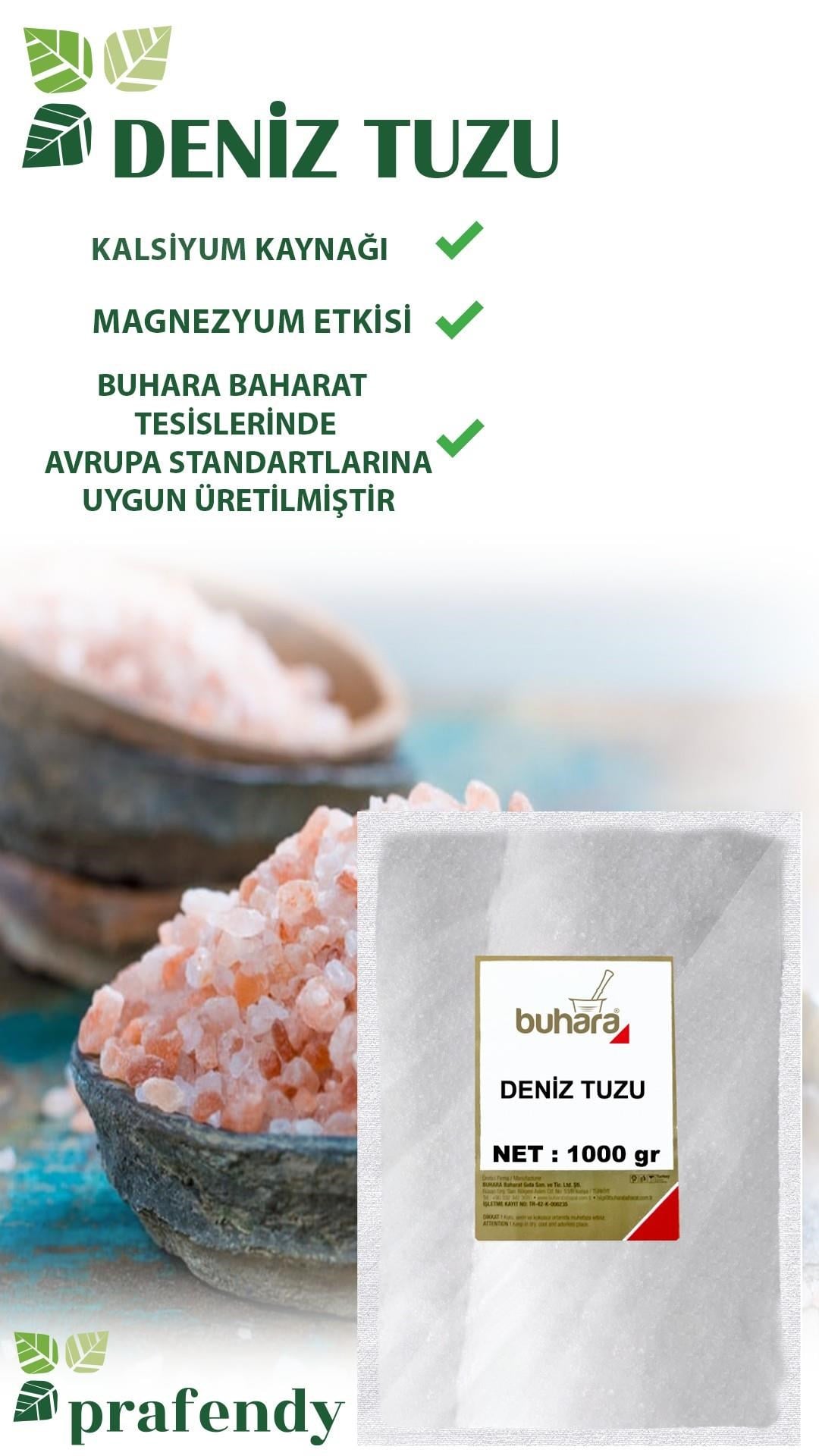 BUHARA DENİZ TUZU 1000 GR - BUHARA BAHARAT