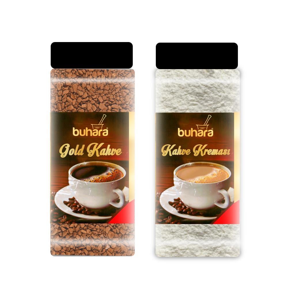 BUHARA GOLD GRANÜL KAHVE + KAHVE KREMASI 2'li Set - BUHARA