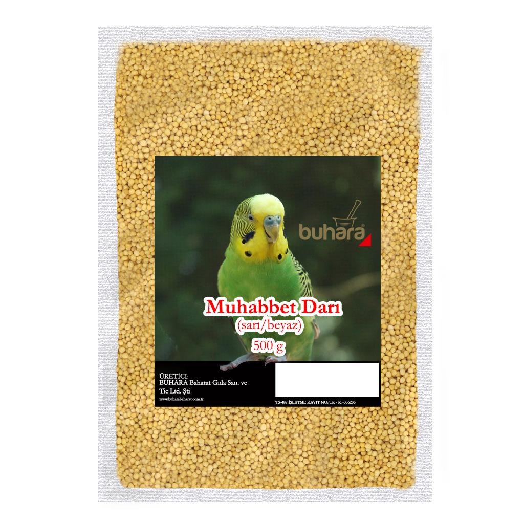BUHARA MUHABBET DARI KUŞ YEMİ SARI/BEYAZ 500 GR - BUHARA