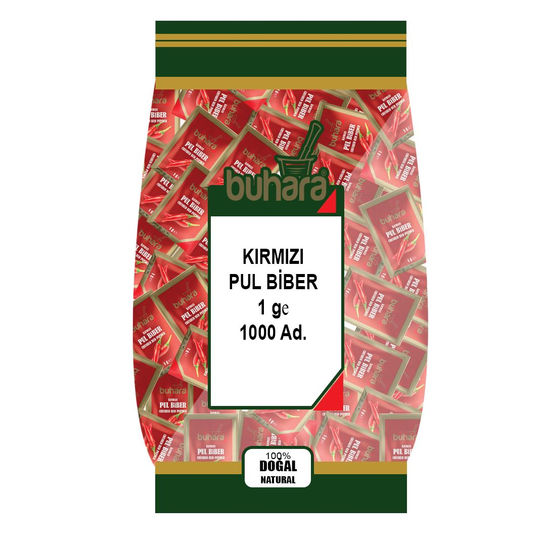 BUHARA TEK KULLANIMLIK POŞET PULBİBER  1 GR x 1000 Ad - BUHARA
