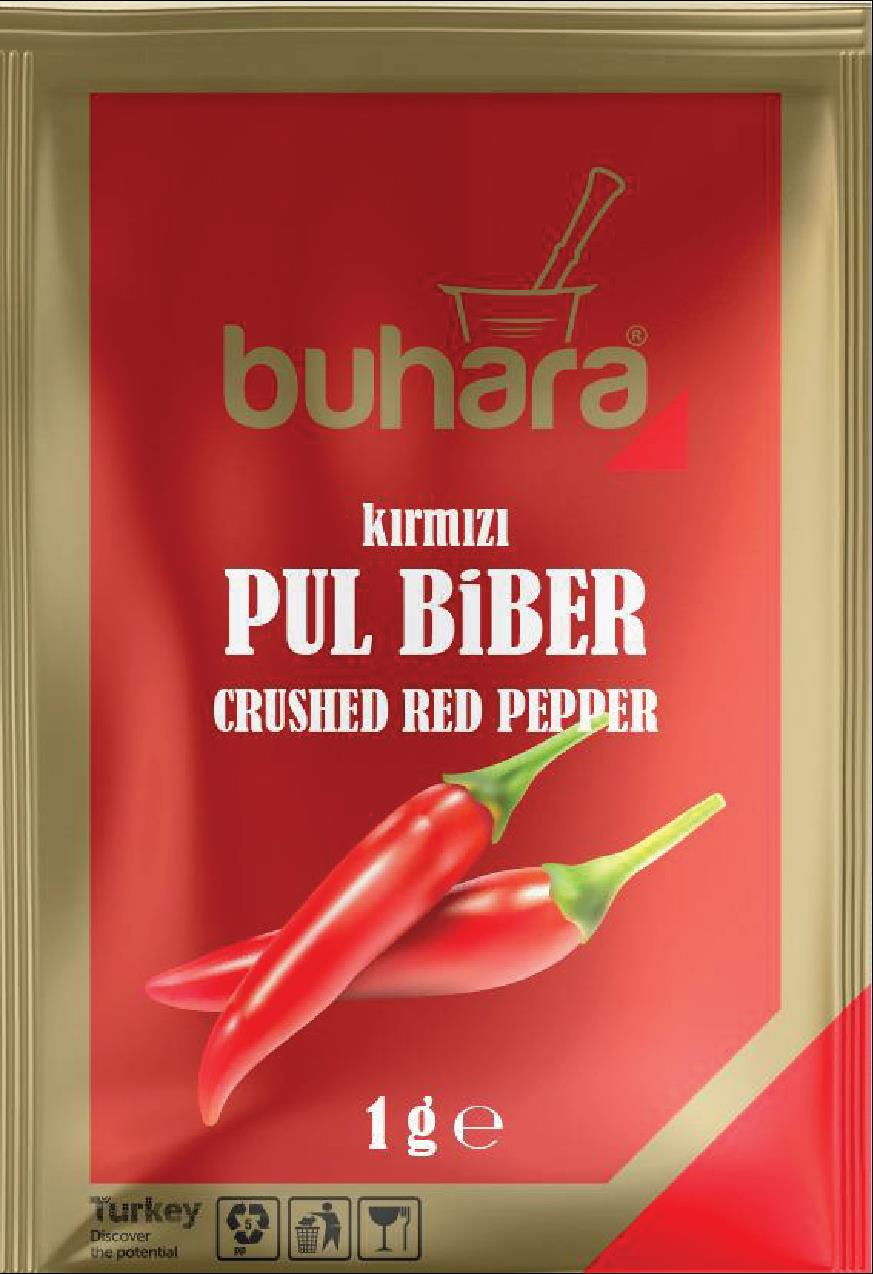 BUHARA TEK KULLANIMLIK POŞET PULBİBER  1 GR x 1000 Ad - BUHARA