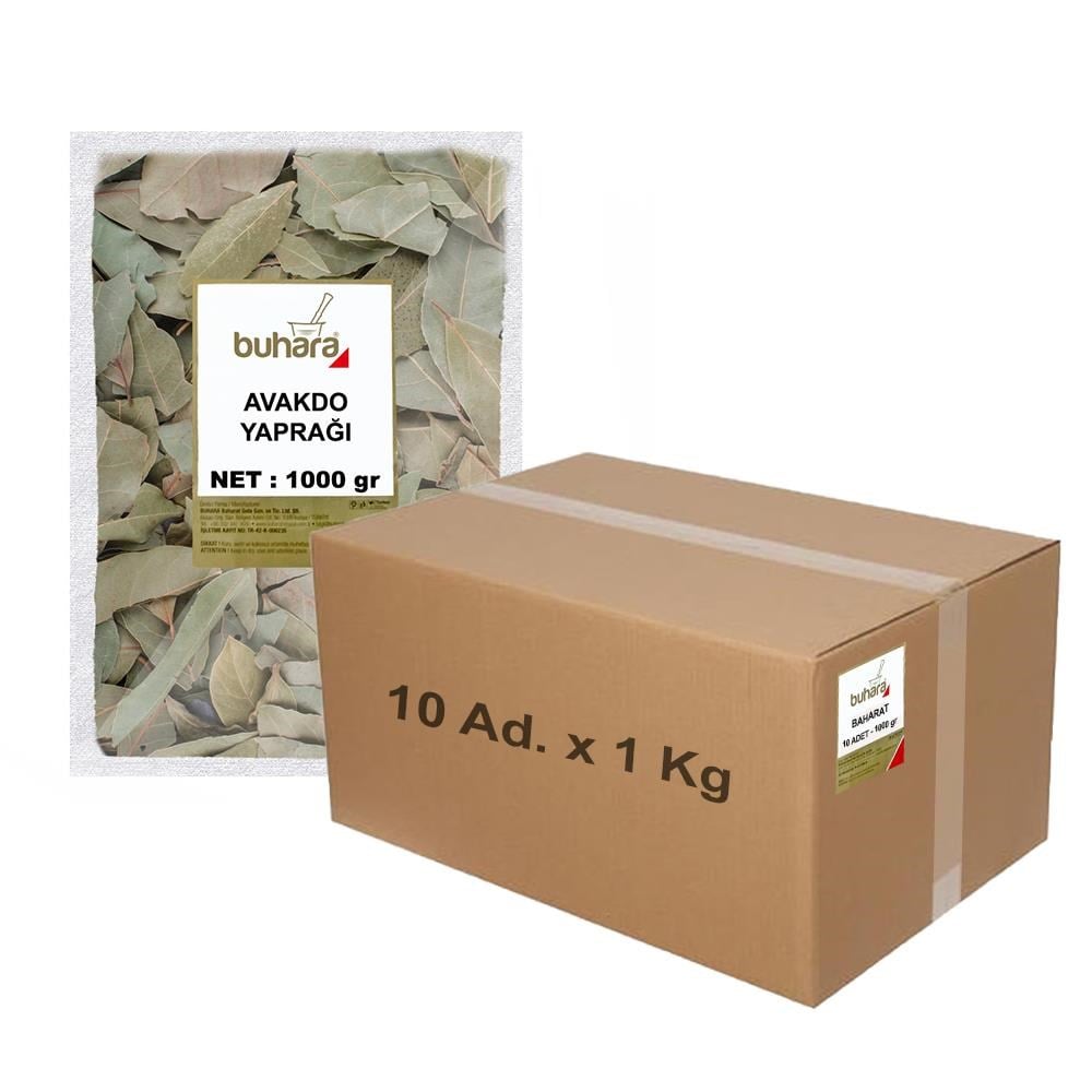 BUHARA TOPTAN AVAKADO YAPRAĞI 1 KG x 10 Ad - 10 KG - BUHARA