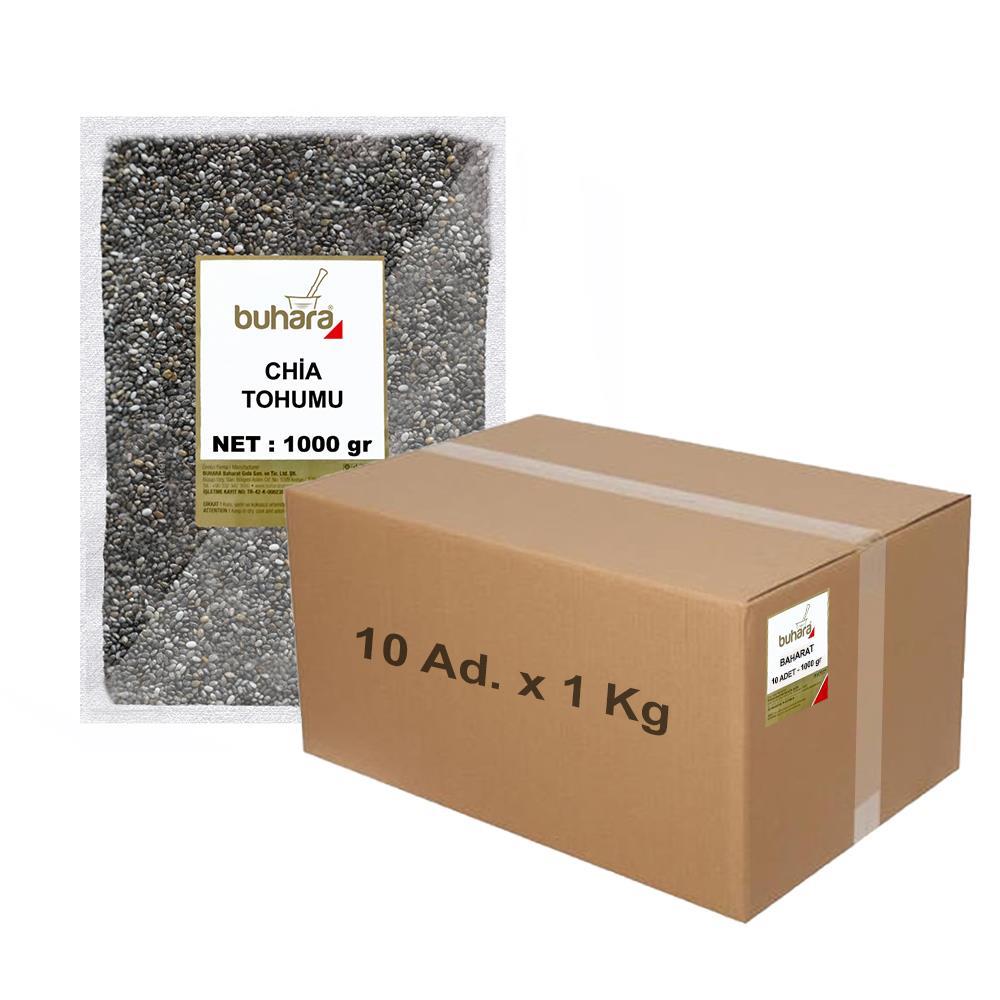 BUHARA TOPTAN CHİA TOHUMU DÖKME 1 KG x 10 Ad - 10 KG - BUHARA