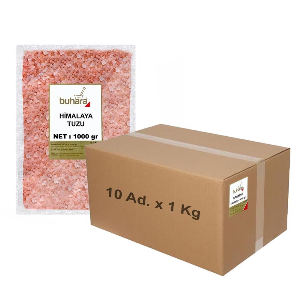 BUHARA TOPTAN HİMALAYA TUZU TANE 1 KG x 10 Ad - 10 KG - BUHARA