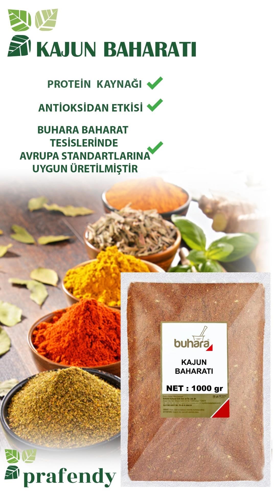 BUHARA TOPTAN KAJUN BAHARATI 1 KG x 10 Ad - 10 KG - BUHARA