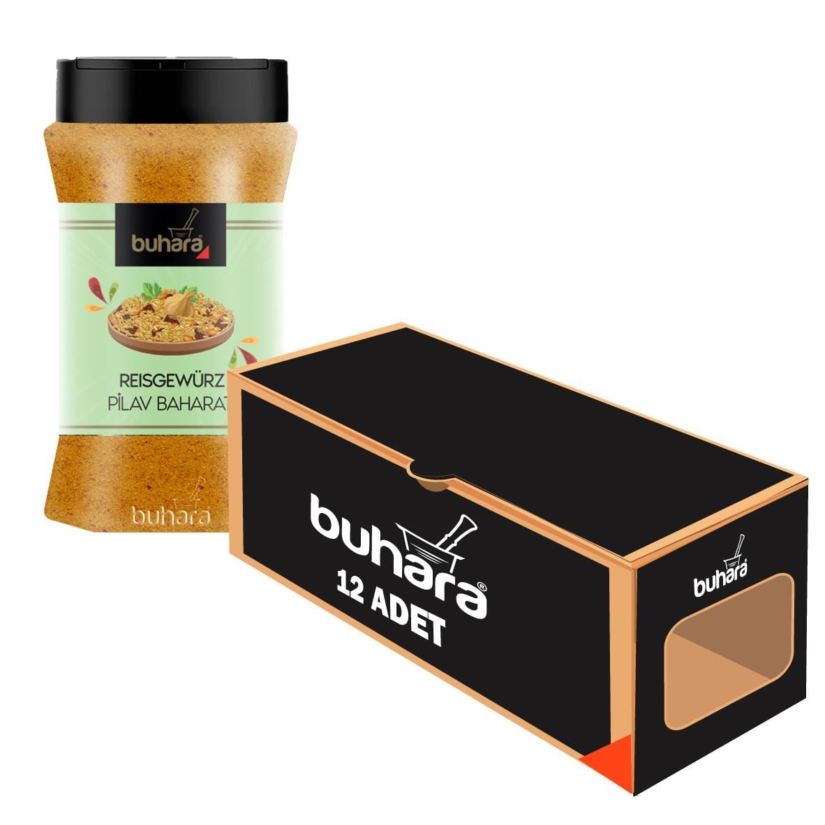 BUHARA TOPTAN PİLAV BAHARATI 180 GR x 12 Ad. PET - BUHARA